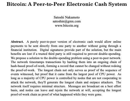satoshi nakamoto Bitcoin a p2p electronic cash system